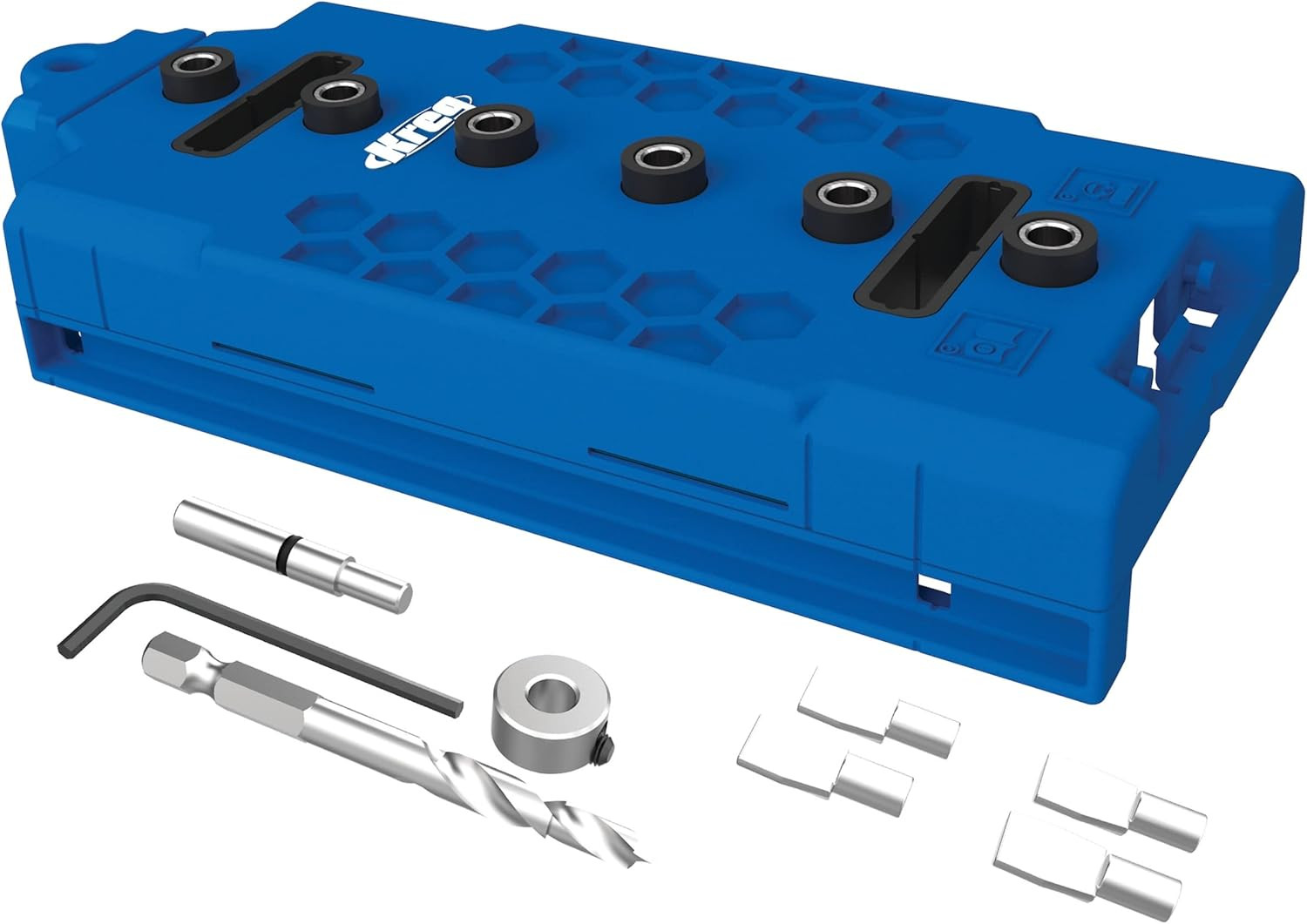 Kreg Shelf Pin Jig 1/4 Inch - Cabinet Hole Drilling Guide - Edge Aligned Precisi