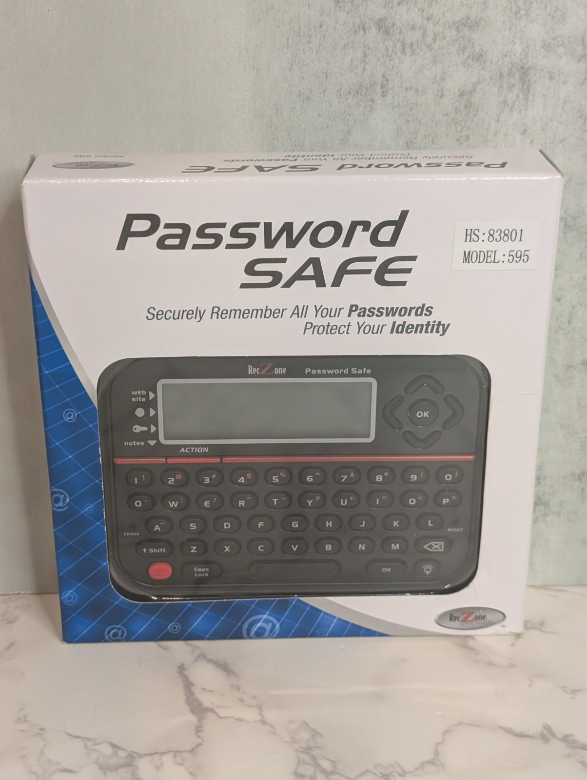 New Password Keeper Safe Vault Password Organizer RecZone Model 595