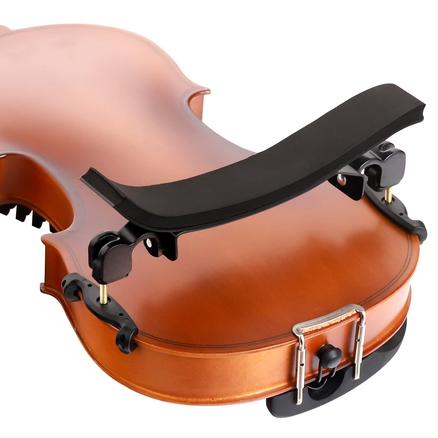 Premium Aluminum Alloy 4/4 Size Violin Shoulder Rest Thicken Foam Pad Set
