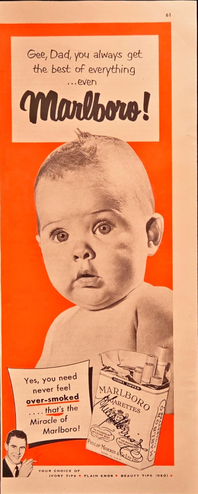 1950s Ad Marlboro Cigarettes Print Ad Gee Dad You Get The Best Of Everything