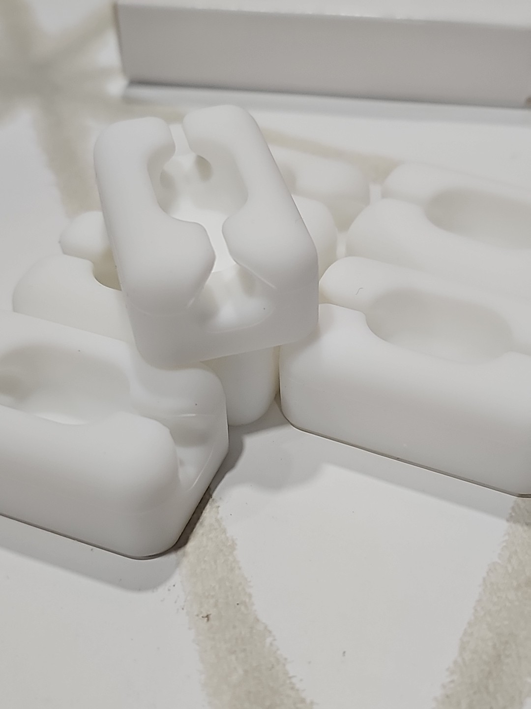 6 Pack White Cord Organizer Cable Clips, Silicone Adhesive