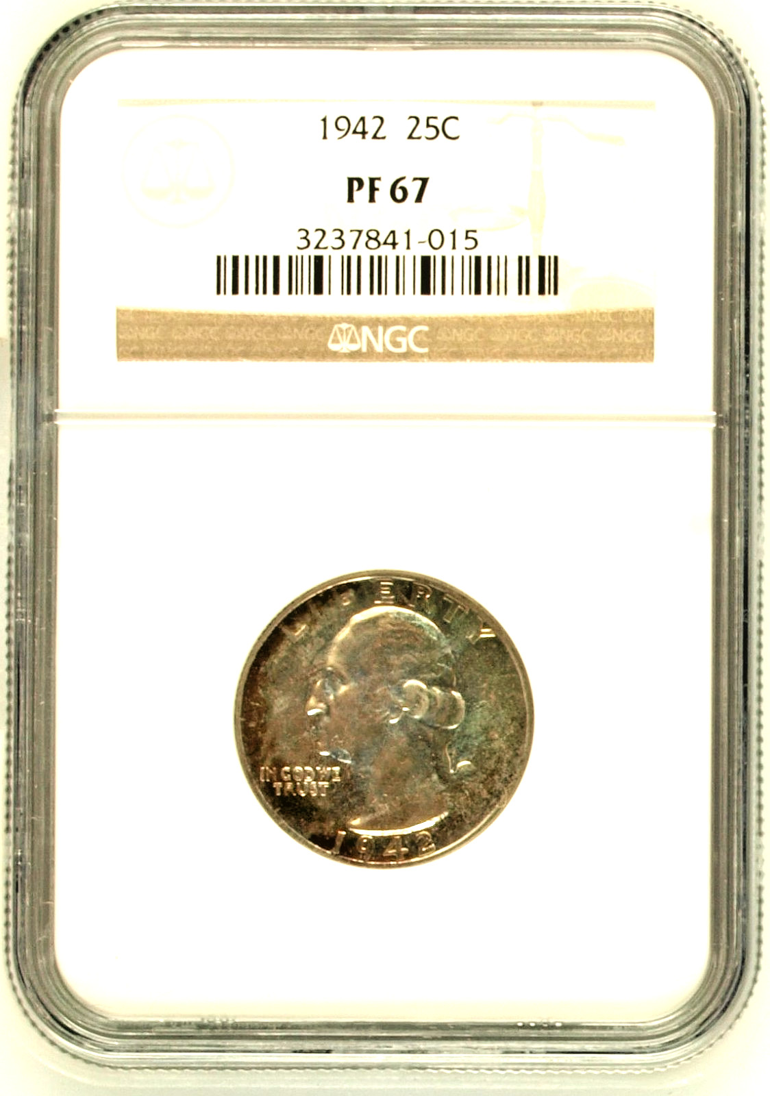 1942 NGC Proof 67 Washington Quarter