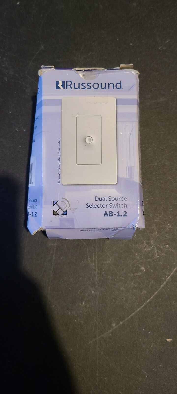 Open Box RUSSOUND Dual-Source In-Wall Speaker Selector switch AB-1.2