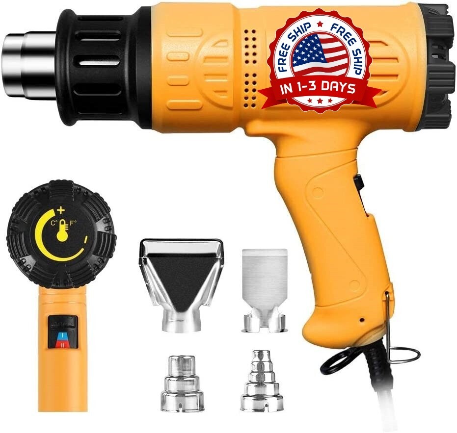 Pistola De Calor 110V Para Trabajo Pesado 1800W De Aire Caliente New