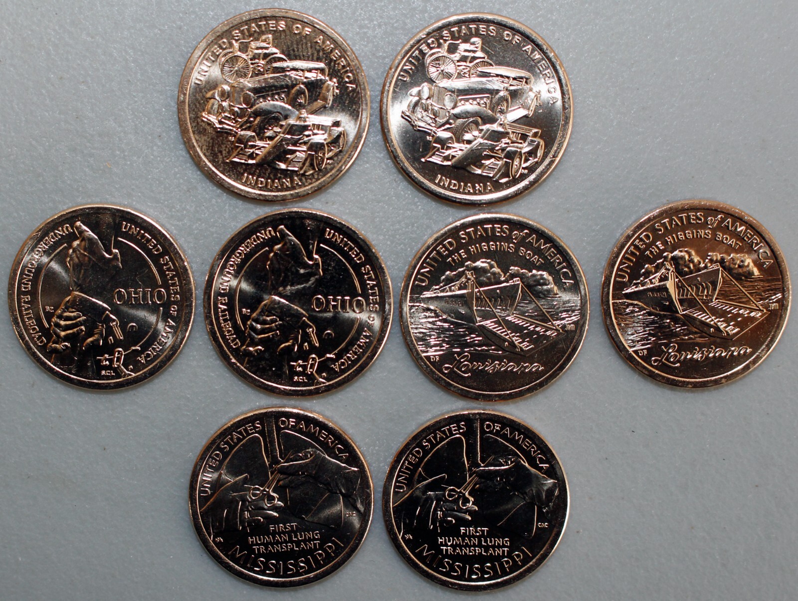 2023 American Innovation One Dollar P and D US Mint 8 Coin Lot Golden $1