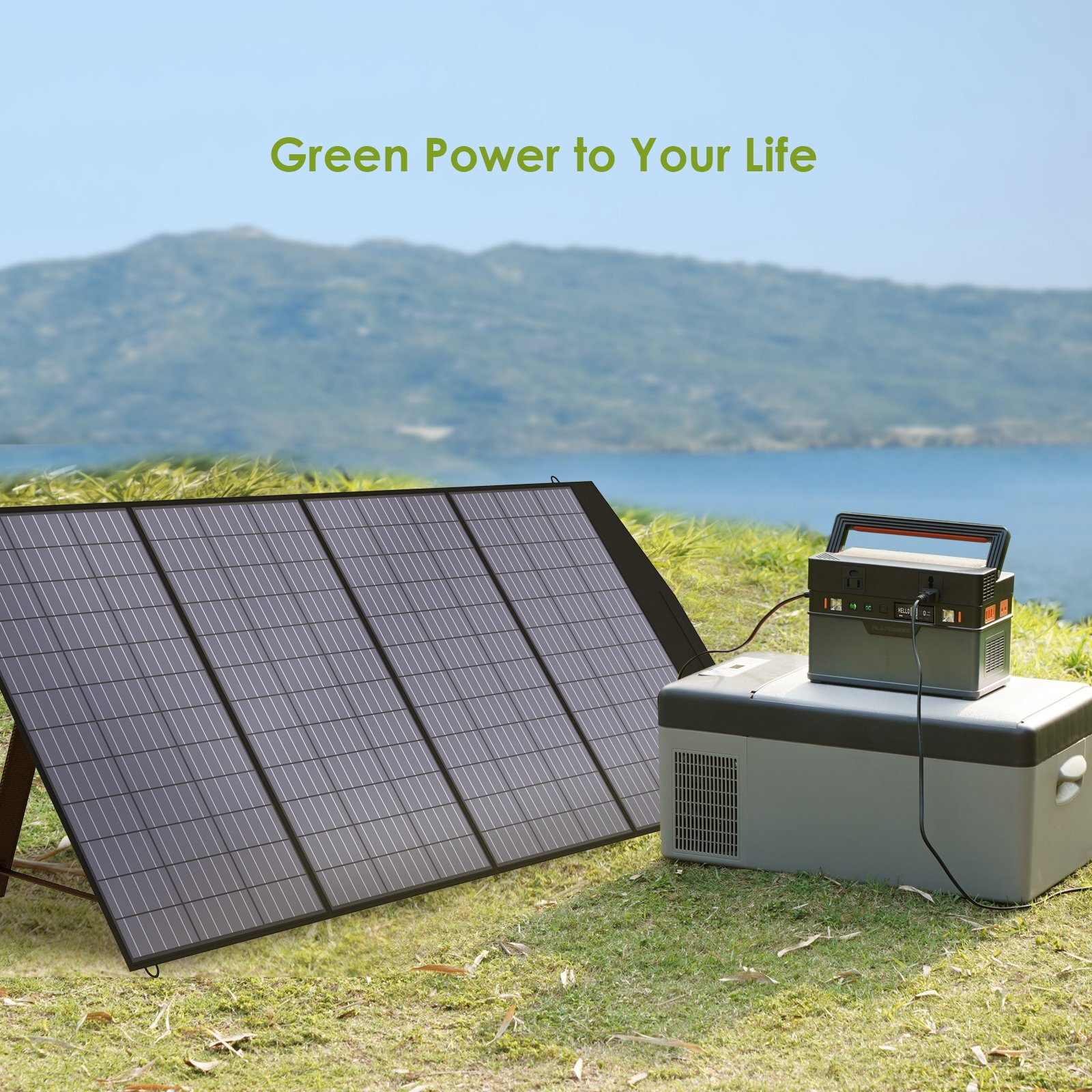 ALLPOWERS 200W Portable Solar Panel for Laptops RV Solar Generator Van Camping
