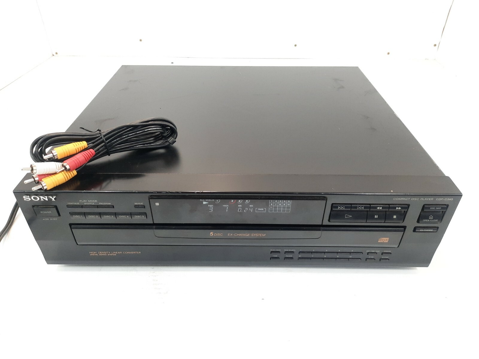 Sony Compact Disc Player CDP-C345 5 DISC CD Changer ■S■Tested Working■S■