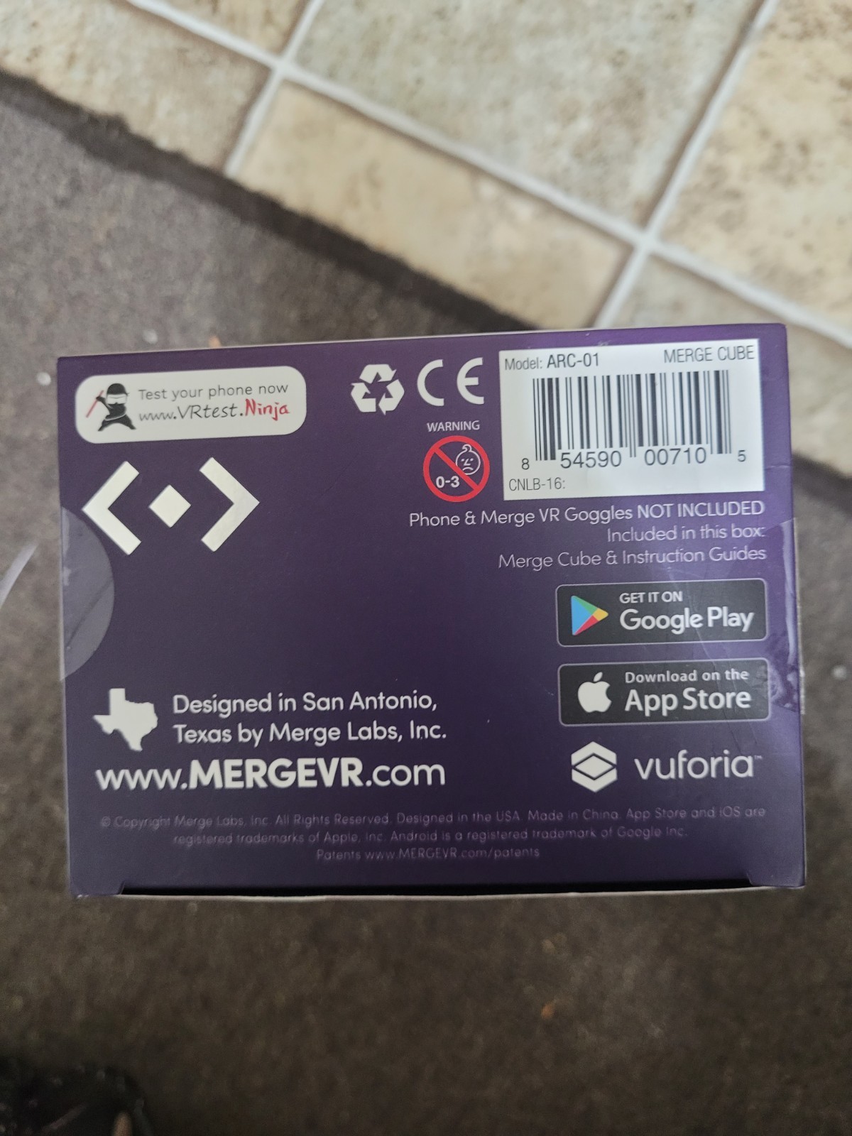 Merge Cube Holographic Toy And Learning Tool, Opened Box.