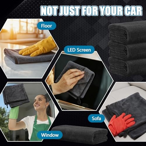 4 Pack Car Drying Towel 48" x 24" Extra Large Microfiber Towels for Car,