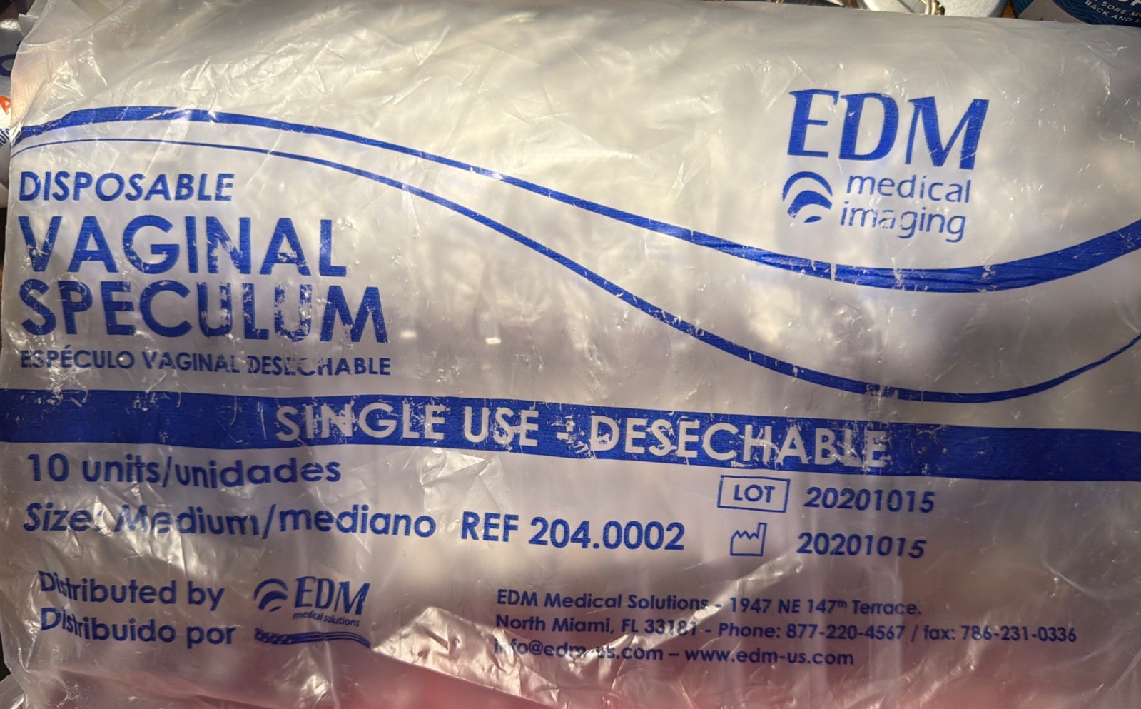 Vaginal Speculum Disposable, 10 per Bag, Allows for A Clean Visual Inspection M