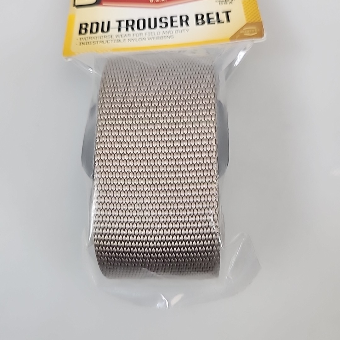 Brigade Quartermasters BDU Trouser Belt Gray 46” Cut-to-Fit Nylon Web NIP