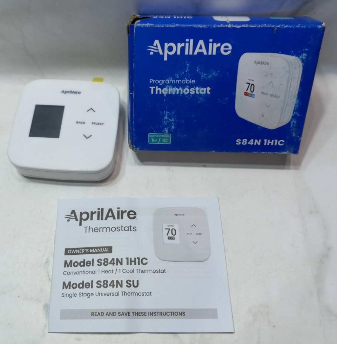 AprilAire S84N 1H1C Programmable Thermostat S84N1H1C NOS 1H/1C
