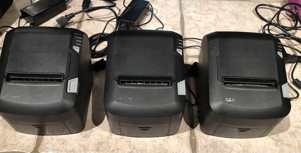 Lot of 3 - POS-X - EVO-PT3-2GUS - Direct Thermal Receipt Printers - Lightly Used