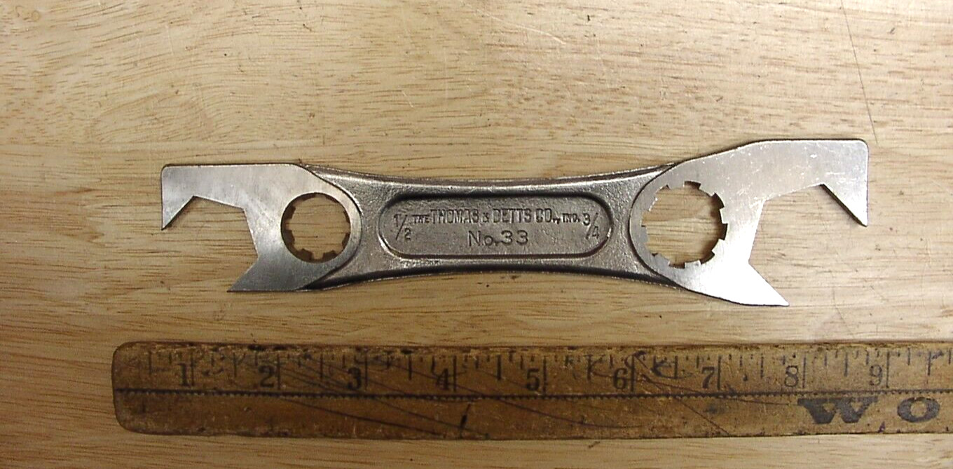Vintage Thomas & Betts E.NM.T. No. 33 Wrench & Reamer 1/2" X 3/4" X 8",EXCELLENT