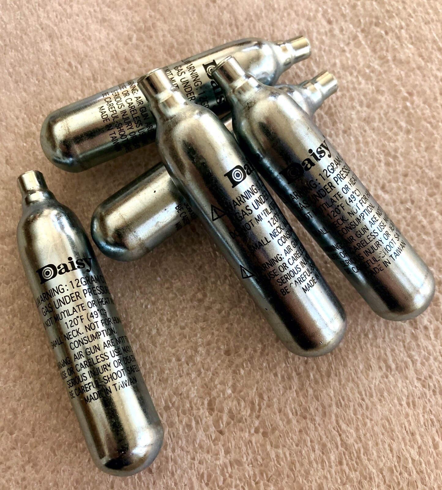 Daisy Powerline CO2 Cartridges / 5 Pack 12 Gram Cylinders - Hard Box