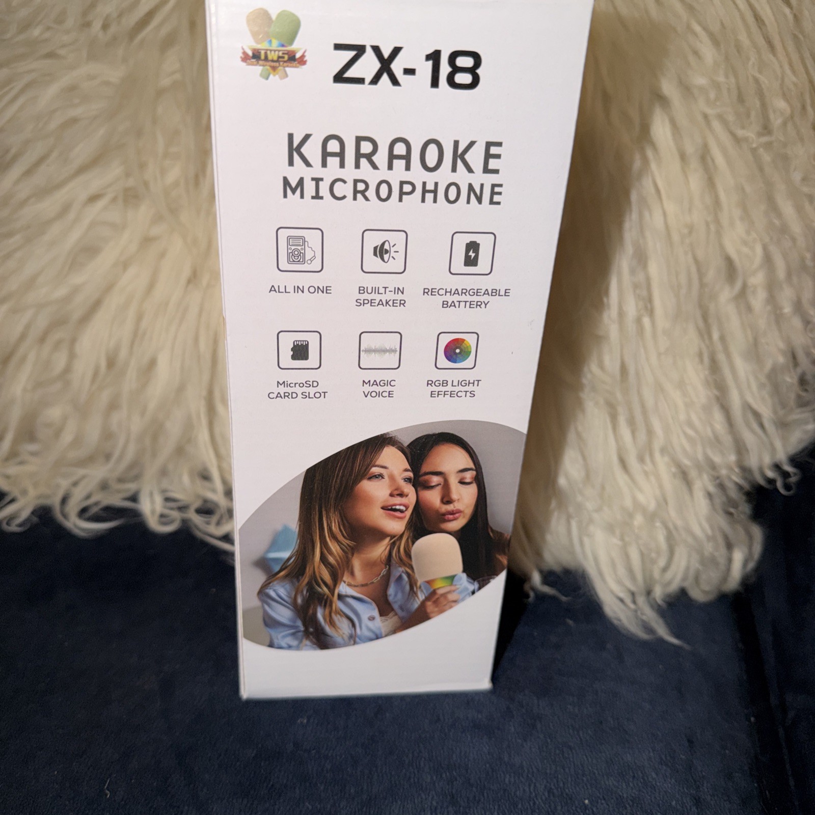 ⭐️VOICE ALTERNATING Zx-18 Karaoke Microphone All-In-One Speaker MicroSD Slot Rgb