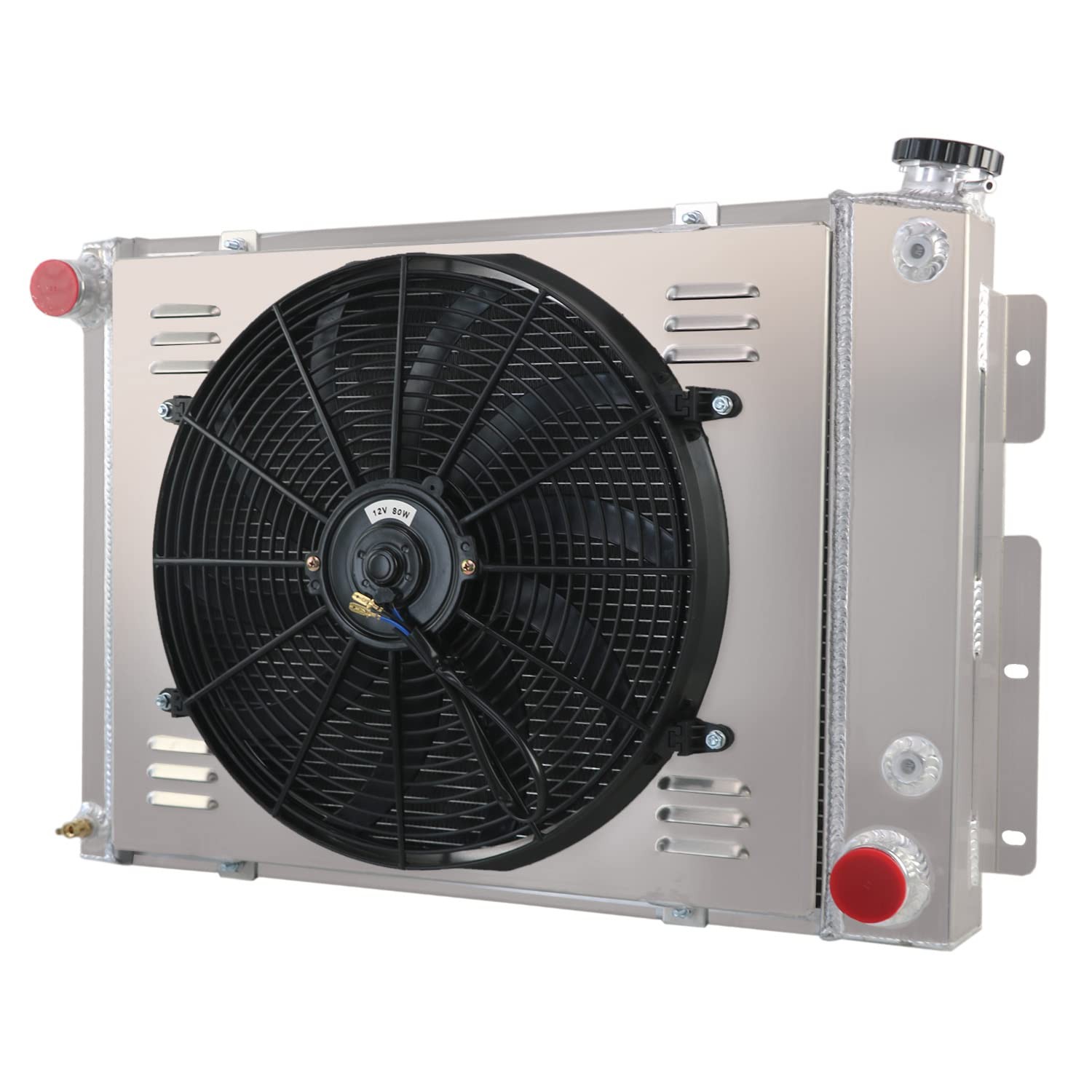 3 Row Aluminum Radiator with Fan Shroud for 1967-1969 Camaro Firebird V8 Engine