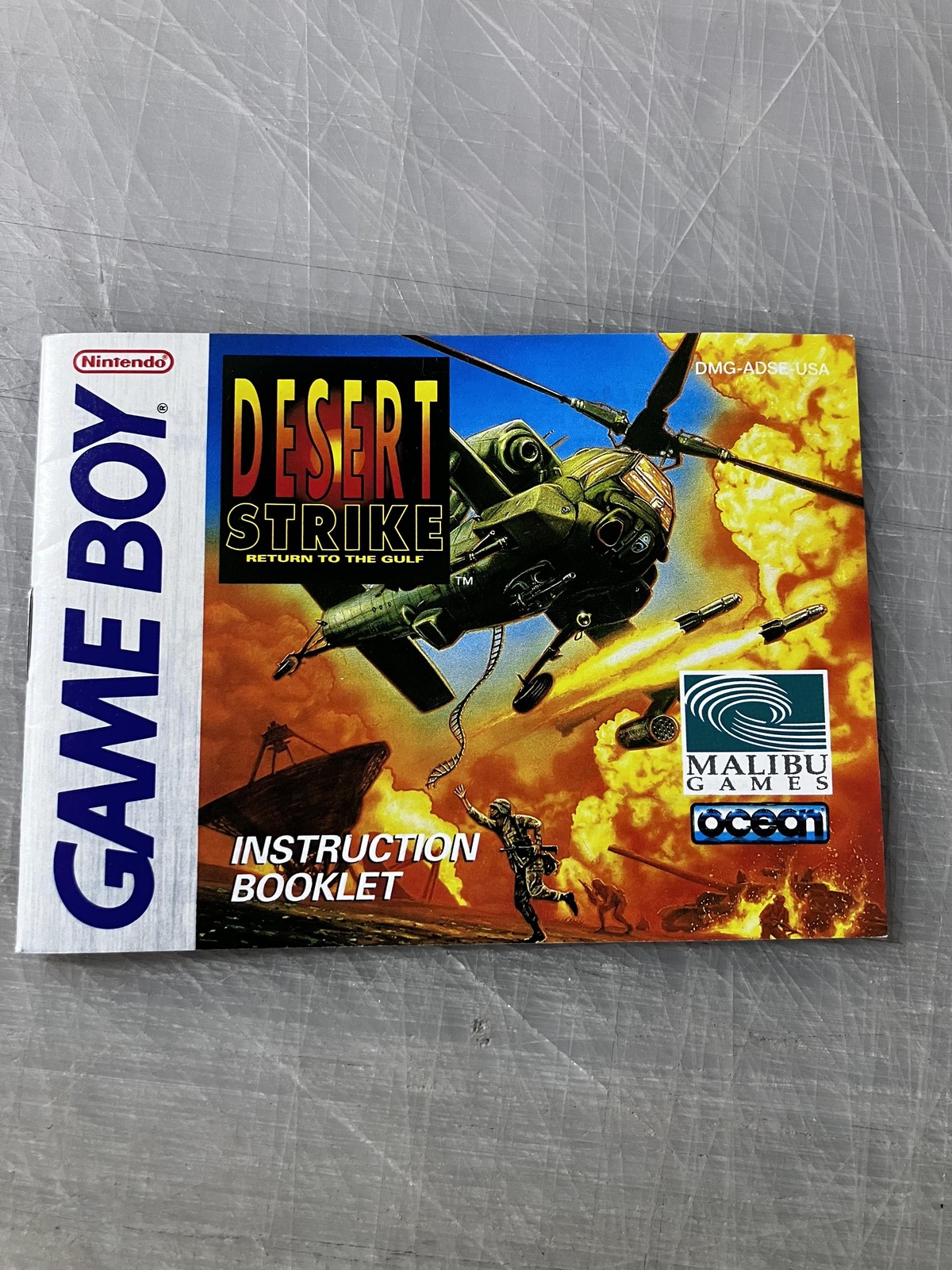 Vintage Desert Strike Game Boy Instruction Booklet Nintendo Ocean Malibu 1994