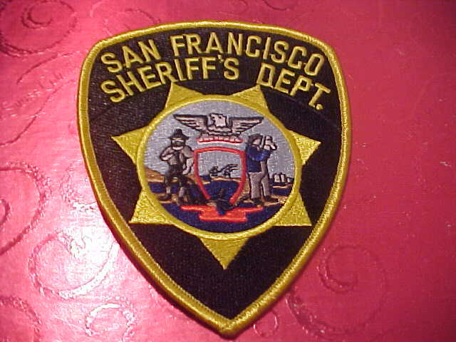 SAN FRANCISCO COUNTY CALIFORNIA POLICE PATCH SHOULDER SIZE NEW NOT A BADGE *****
