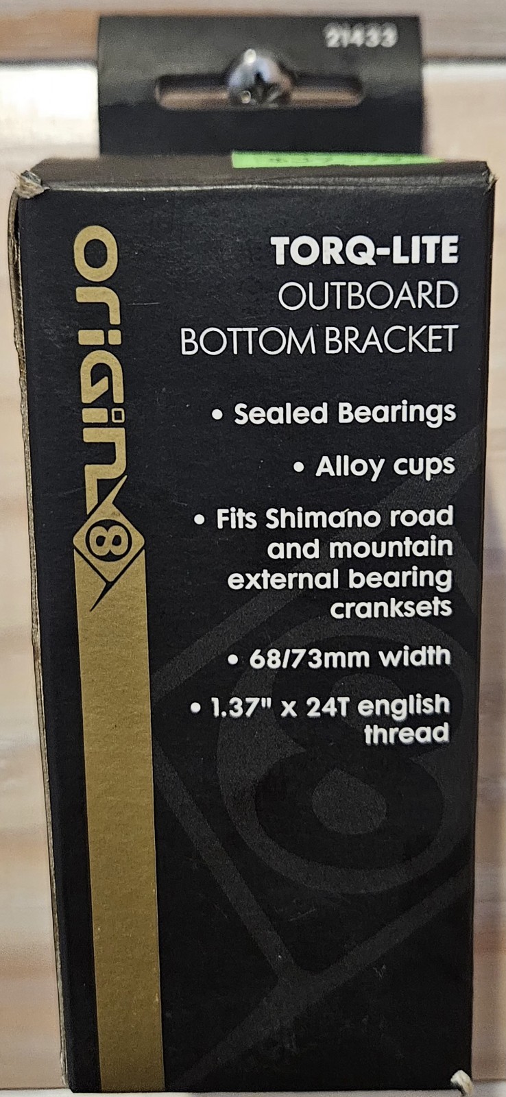 Origin8 Torq-Lite Outboard Botton Bracket Sealed Bearings Alloy Cups 21433