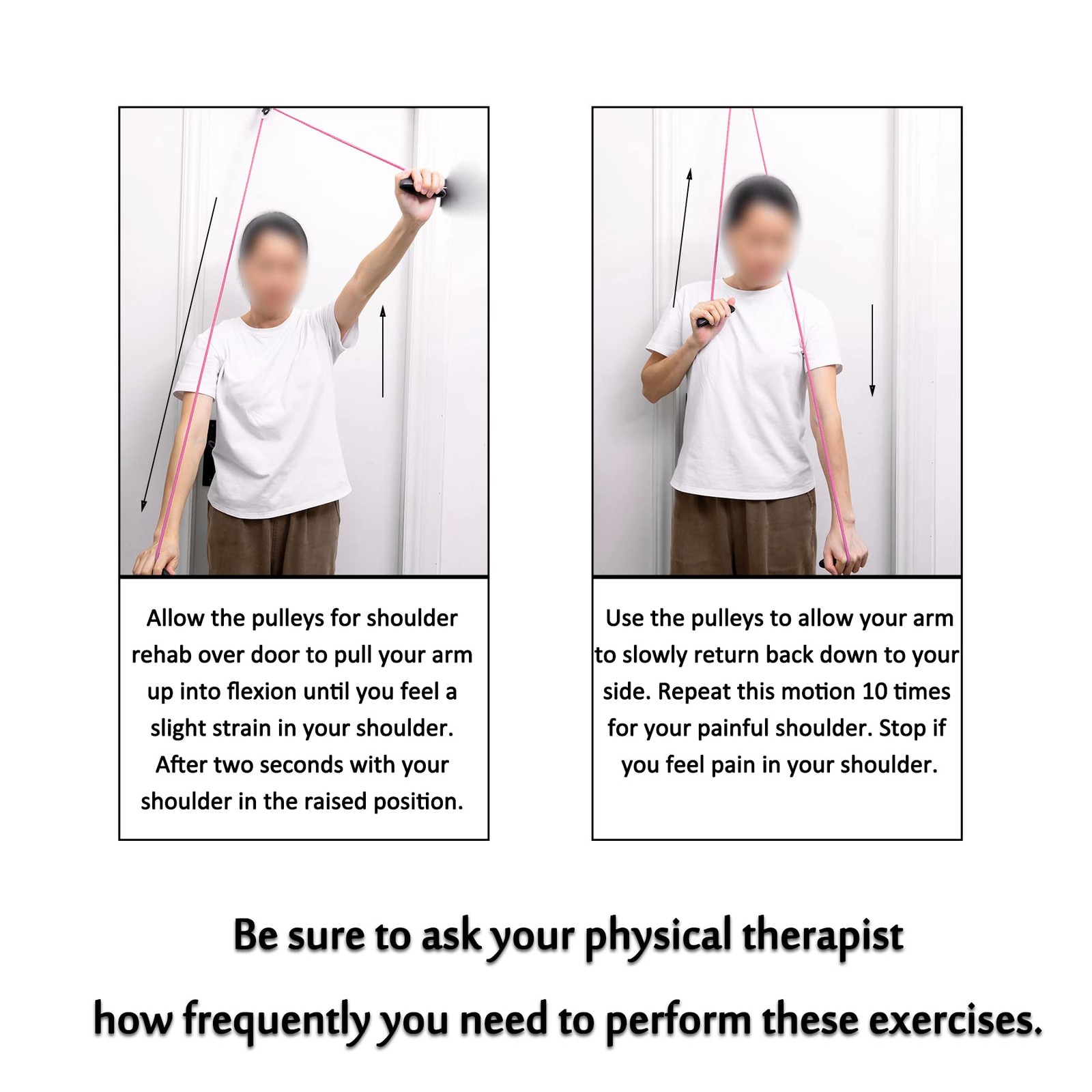 Shoulder Pulley Over The Door Physical Therapy System, Exercise Pulley, Allev...
