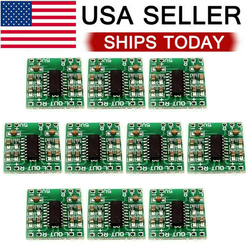 10PCS PAM8403 Mini 2 Channel Stereo 3W Class D Audio power Amplifier module