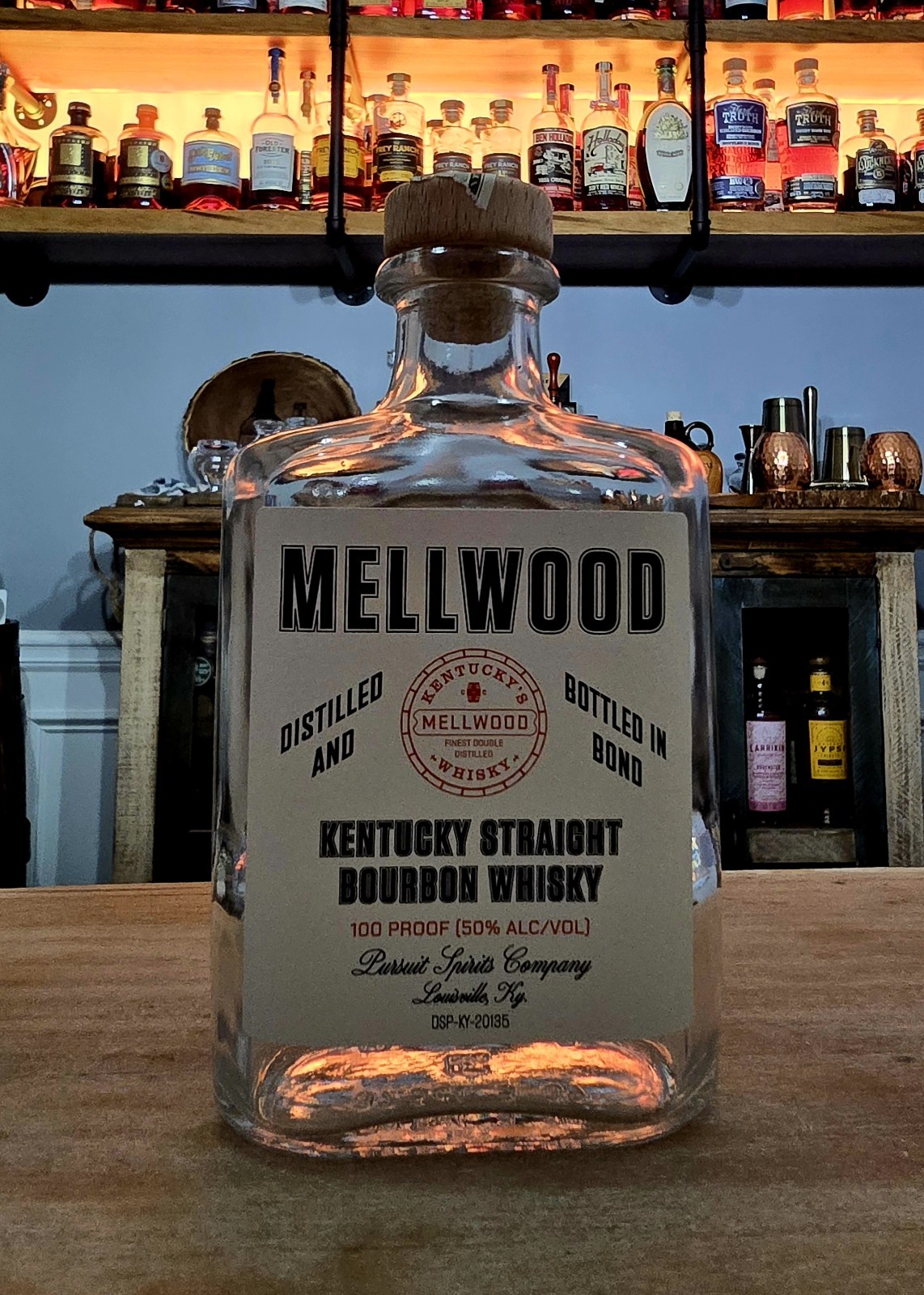 Collectible Vintage Mellwood Bourbon Bottle