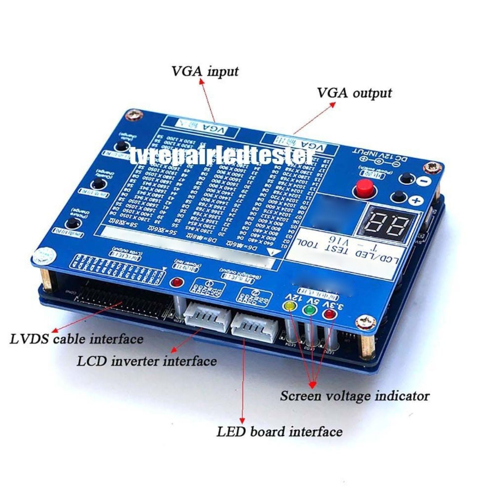HD1920*1200 Computer Laptop TV LCD/LED Test Tool Panel Tester Support 7"-84"