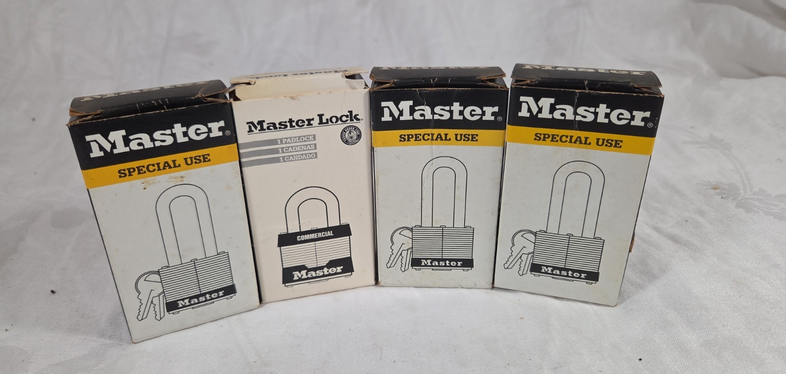 Lot of 4 - Master Lock #3 Special Use Locks w/ 2" Shackle - Keyed Different