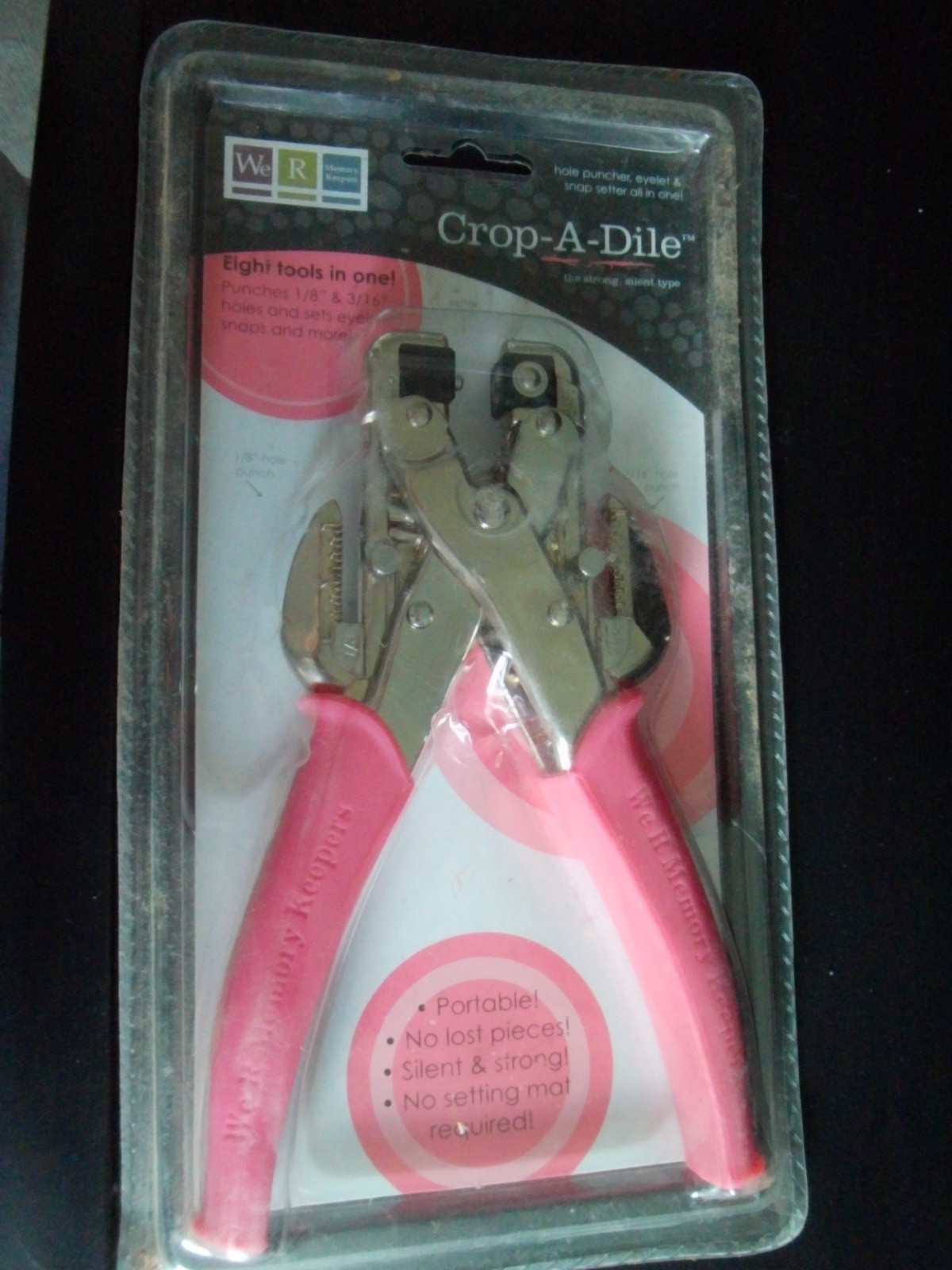NIP CROP-A-DILE HOLE PUNCHER, EYELET & SNAP SETTER - 8 TOOLS IN ONE - PORTABLE