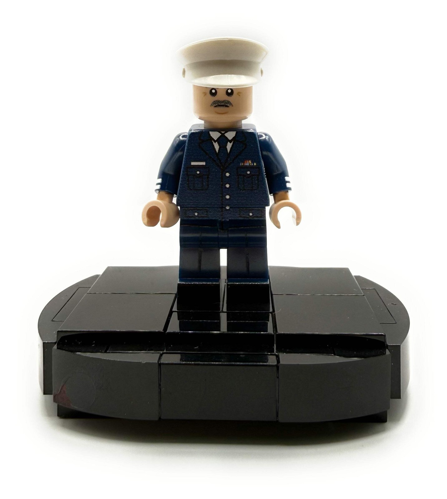 Custom US Coast Guard Dress Uniform Minifigure made using LEGO parts - Bricks At