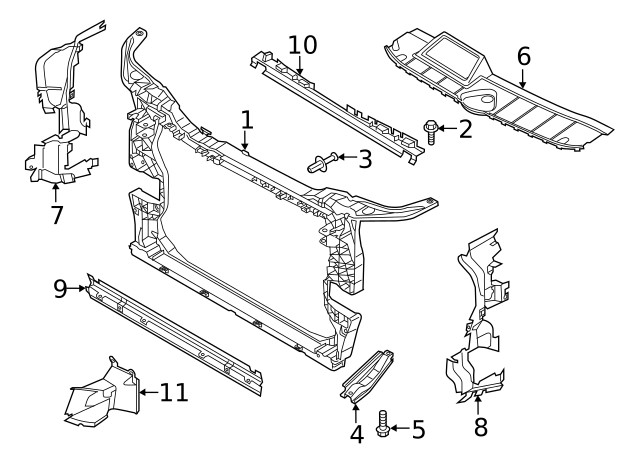 Genuine Audi Radiator Support Panel Bolt N-910-507-01