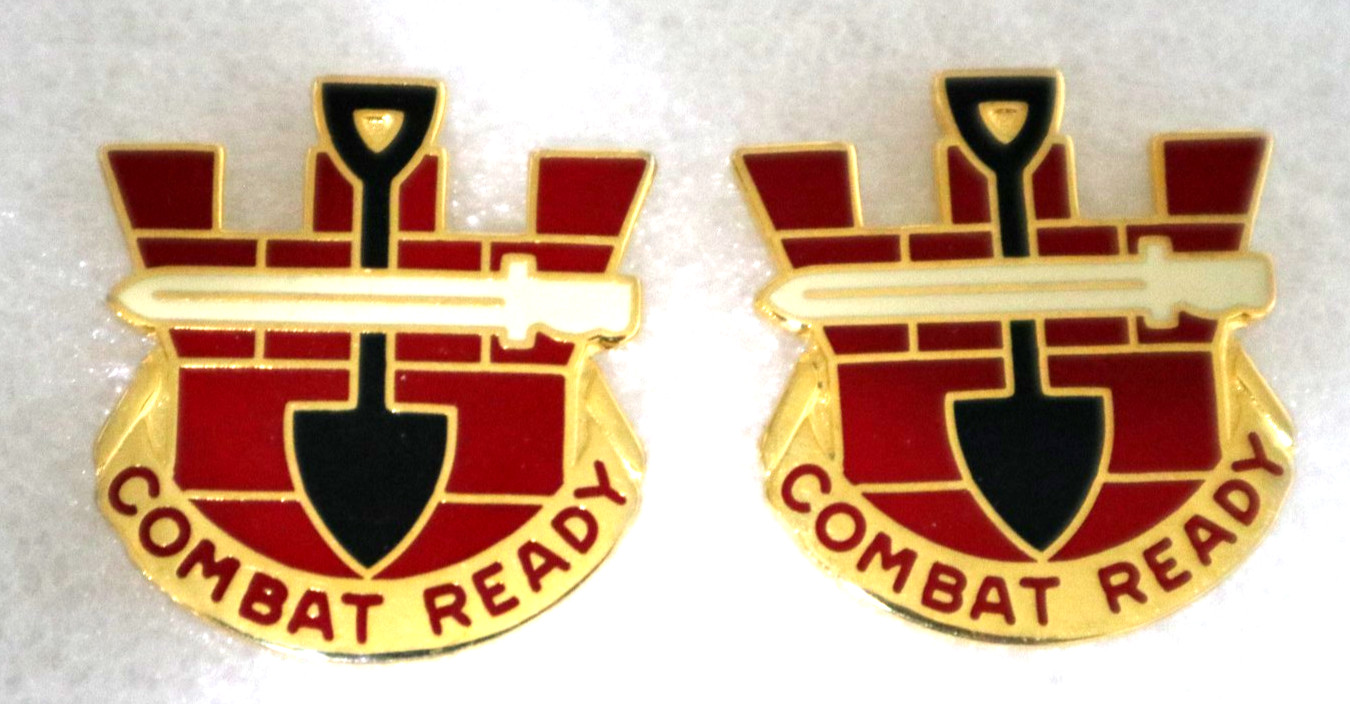 NEW US Army 130th Engineer Brigade Vanguard Crest 2ea DUI Military Insignia