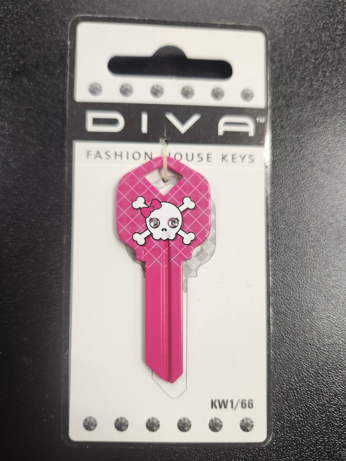 BLING PINK SKULL KWIKSET KW1/KW10 KEYBLANK - READ DETAILS BELOW