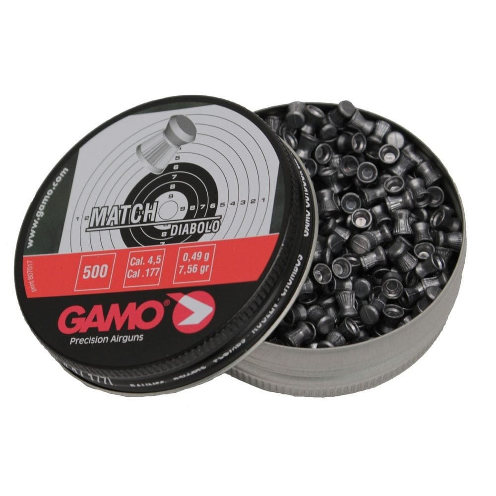 Gamo Match .177 Caliber Lead Flat Nose 500 Per Airgun Pellet - 6320034BL54
