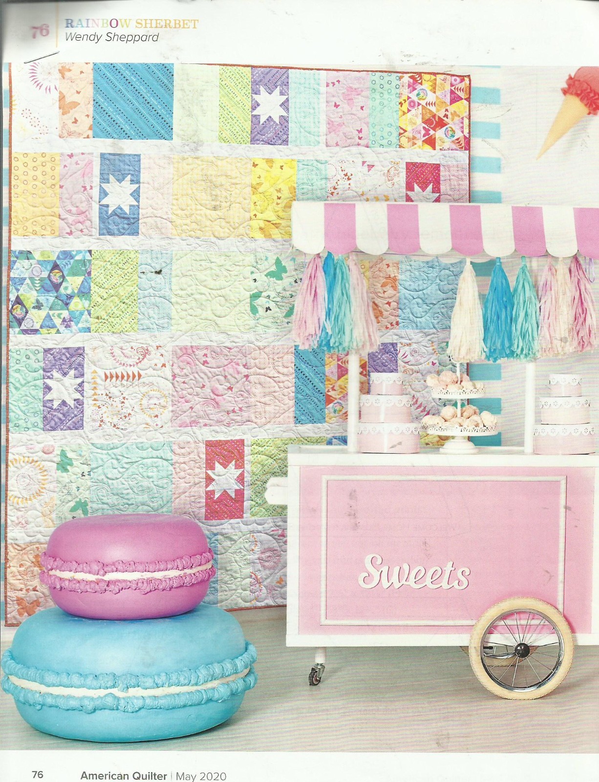 E0558 RAINBOW SHERBET QUILT PATTERN/INSTRUCTIONS