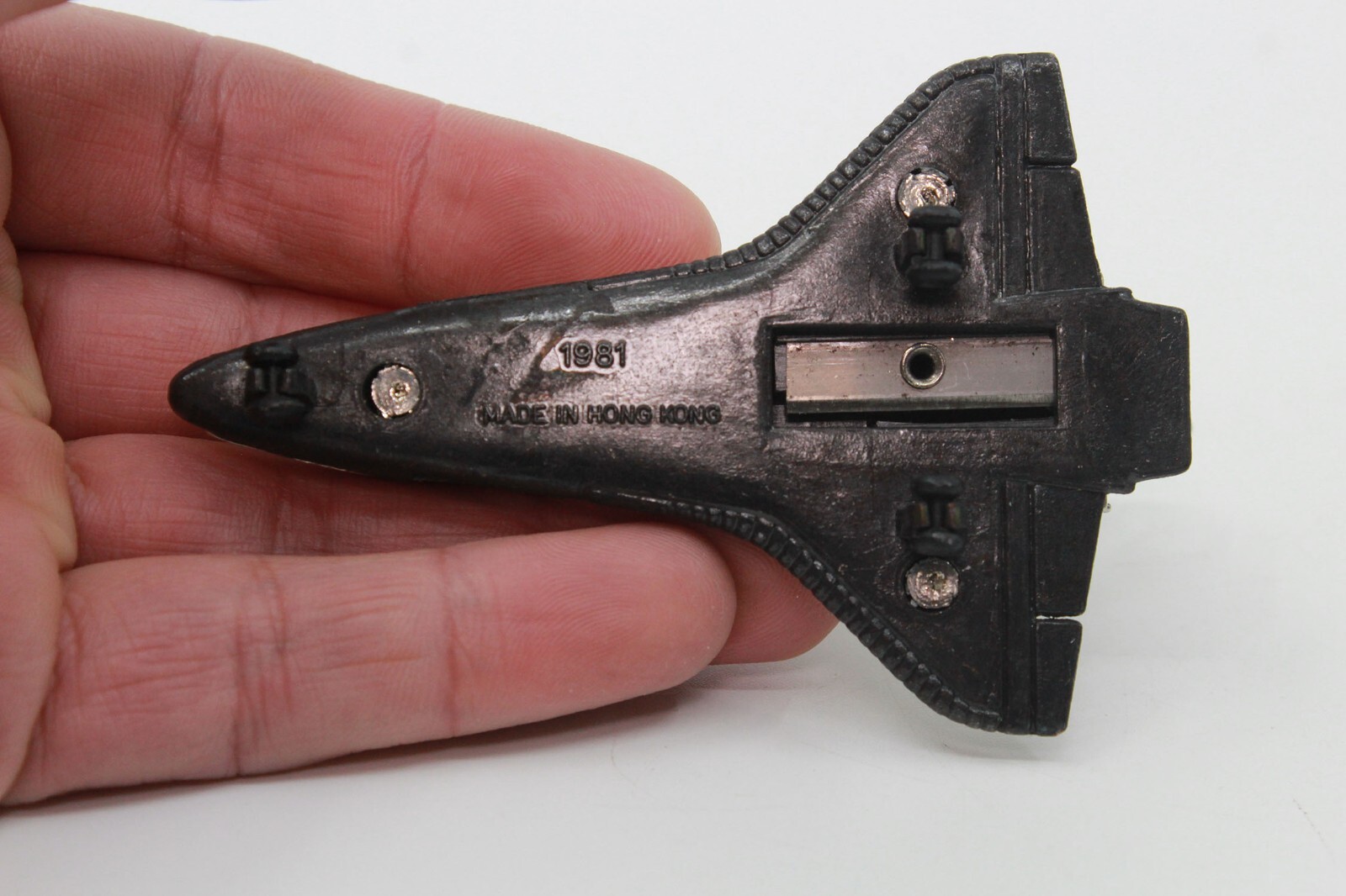 COLUMBIA SPACE SHUTTLE Plastic & Metal Die Cast Pencil Sharpener Figurine