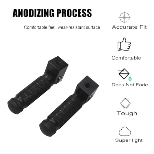 Universal CNC M8 Motorcycle Foot Pegs 90 Degree Foldable Foot pegs Black