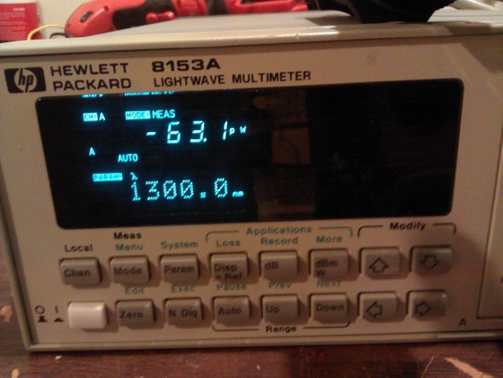HP 8153A with 81533A Interface and 81525A Power Head