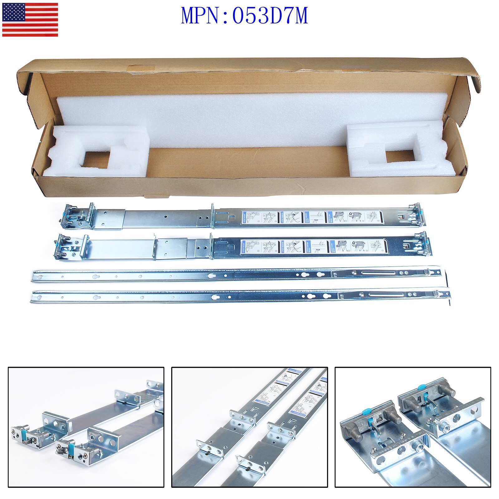 Short Rails Kit for Dell PowerEdge R640 R630 R620 R440 R430 R420 R330 R320 R6415
