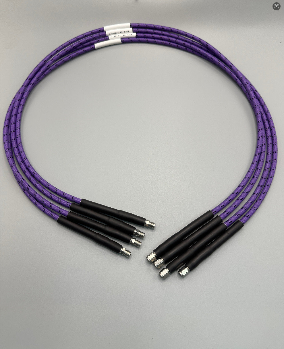 1PC New 67GHz 1.85mm M/F Purple Braided Armor Phase Stable VNA Cable
