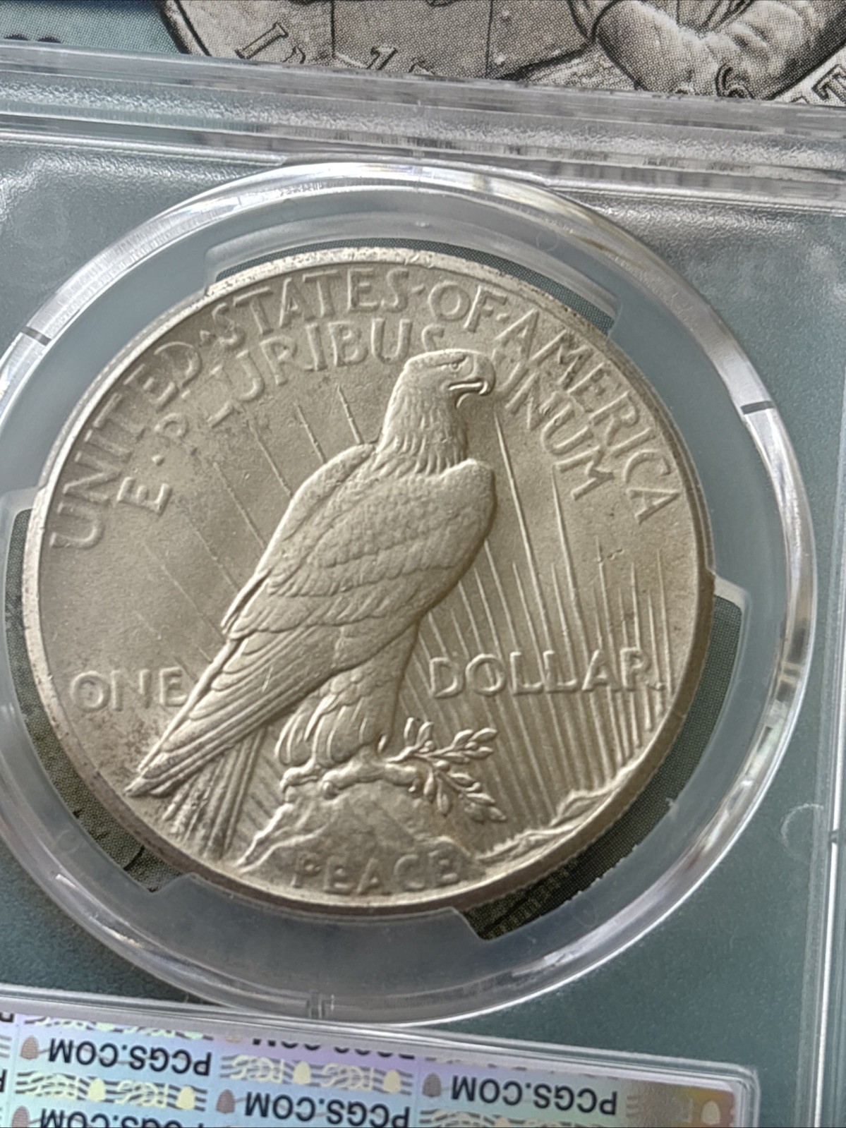 1927 Silver Peace Dollar 🇺🇸 PCGS AU 58 🔥 Better Date