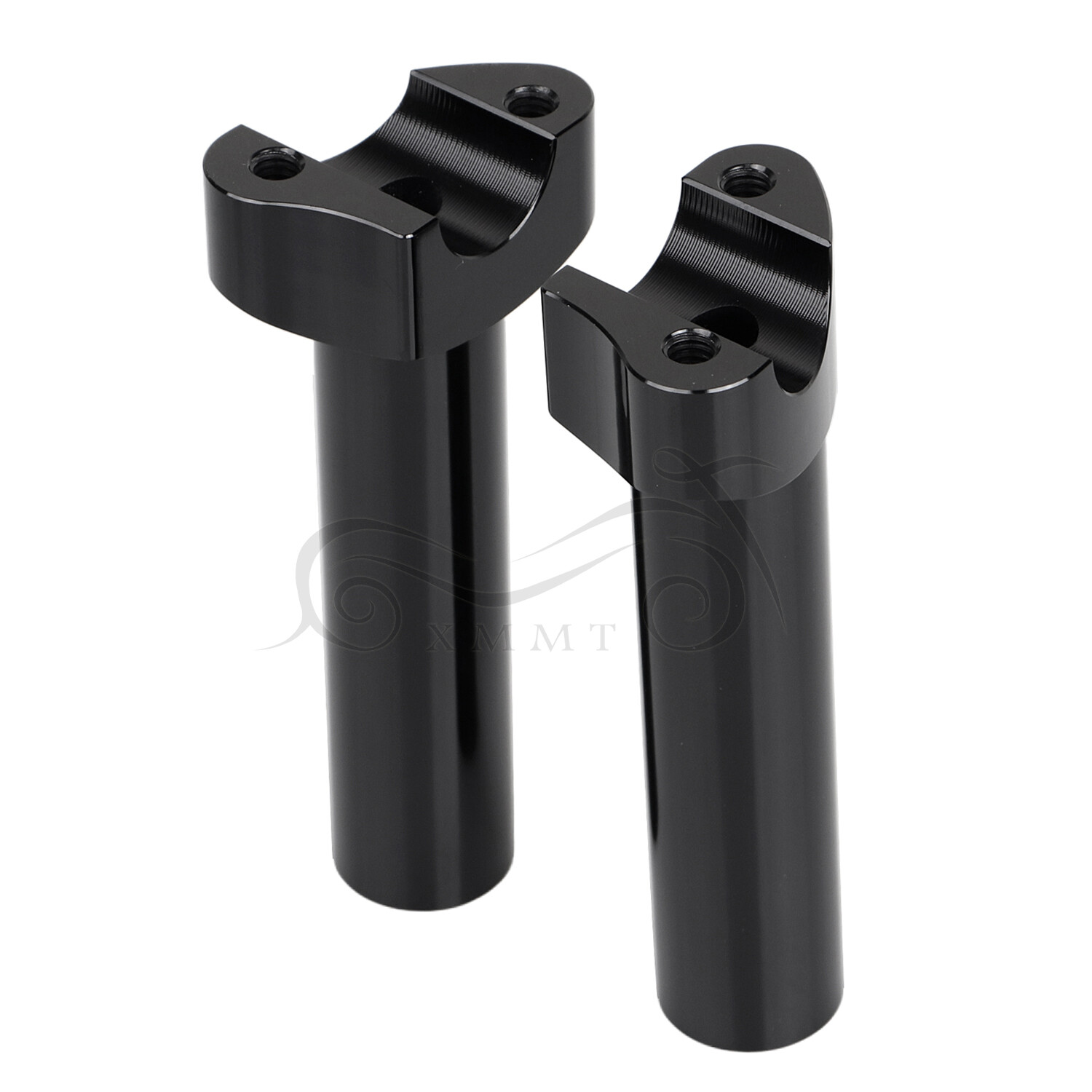 Black 5.5" Handlebar Risers Bottom For Harley 1" Bar Dyna Softail Sportster FXS