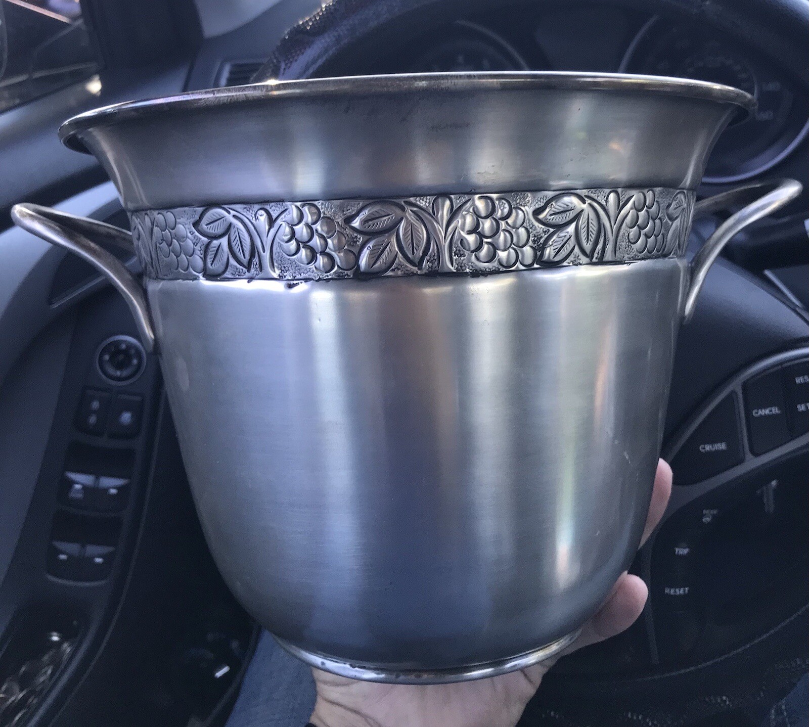 Ice Bucket Champagne Bottle Cooler Pewter Pottery Barn Home Barware