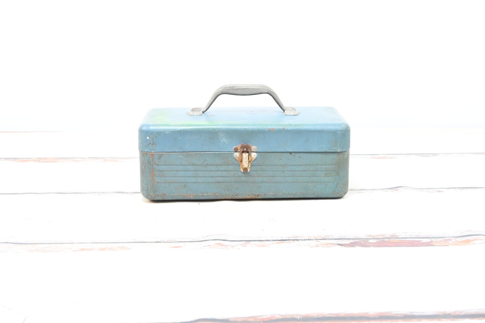 Vintage Blue Tackle Box Tool Box With Cantilever Tray Fishing Decor Simonsen?