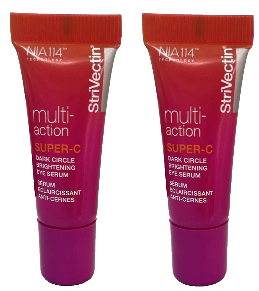 2x StriVectin Multi-Action Super-C Dark Circle Brightening Eye Serum 0.17 oz eac