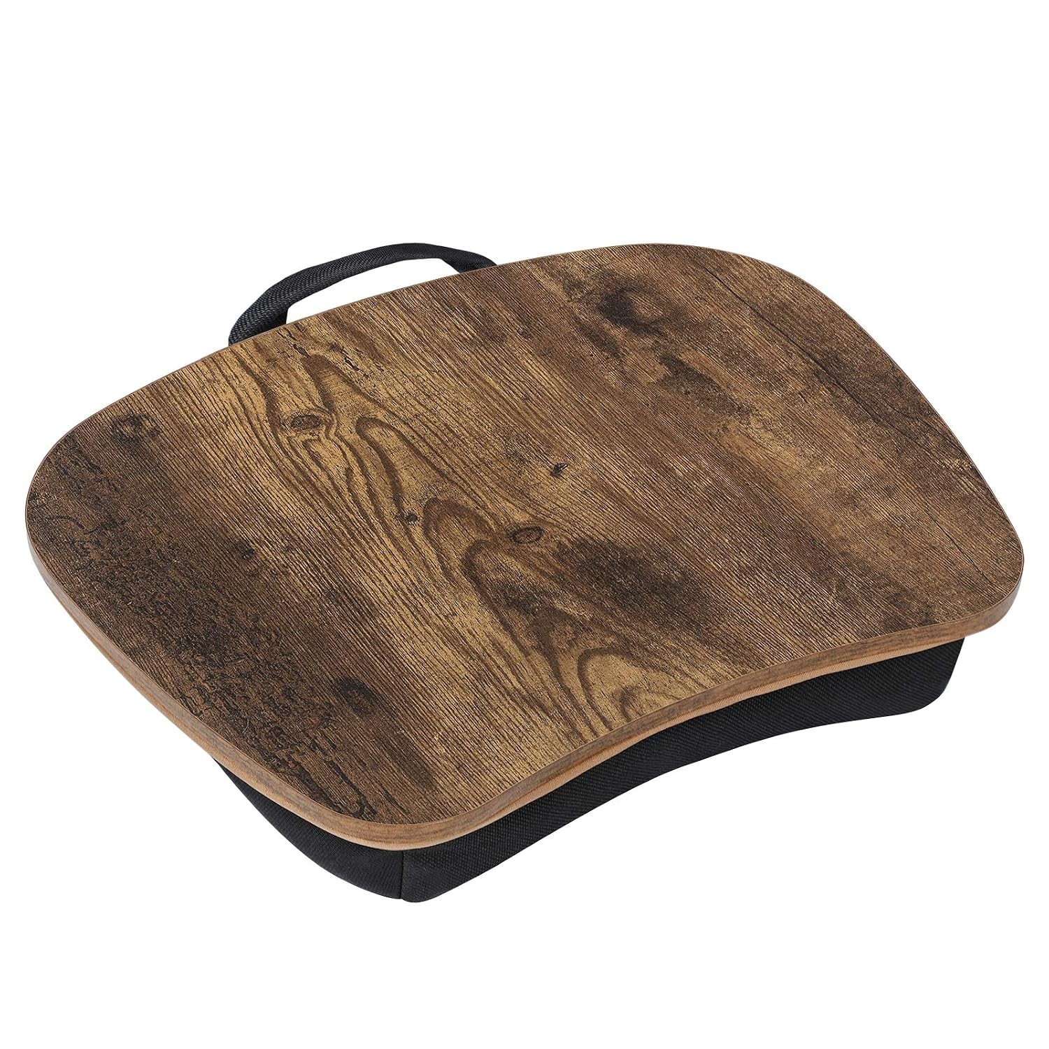 Lap Desk Bed Tray Laptop Table with Handle Cushion 12.6 x 15.7 x 3.1 Inches