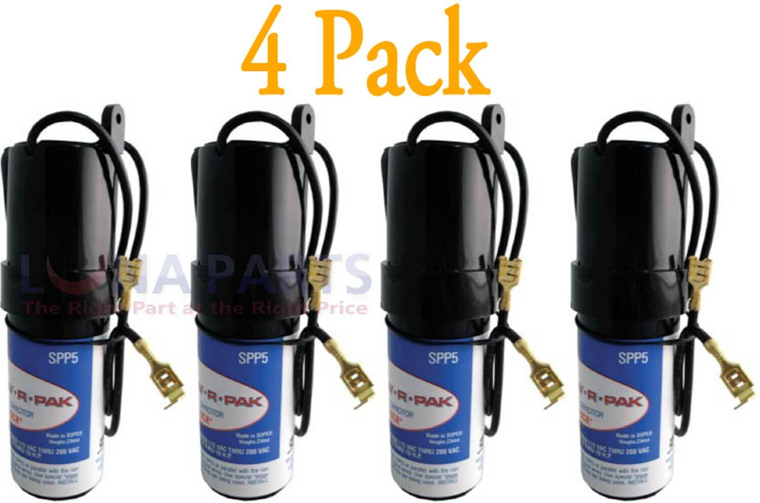 4 Pack SPP5 Hard Start Super Boost HVAC Relay and Start Capacitor