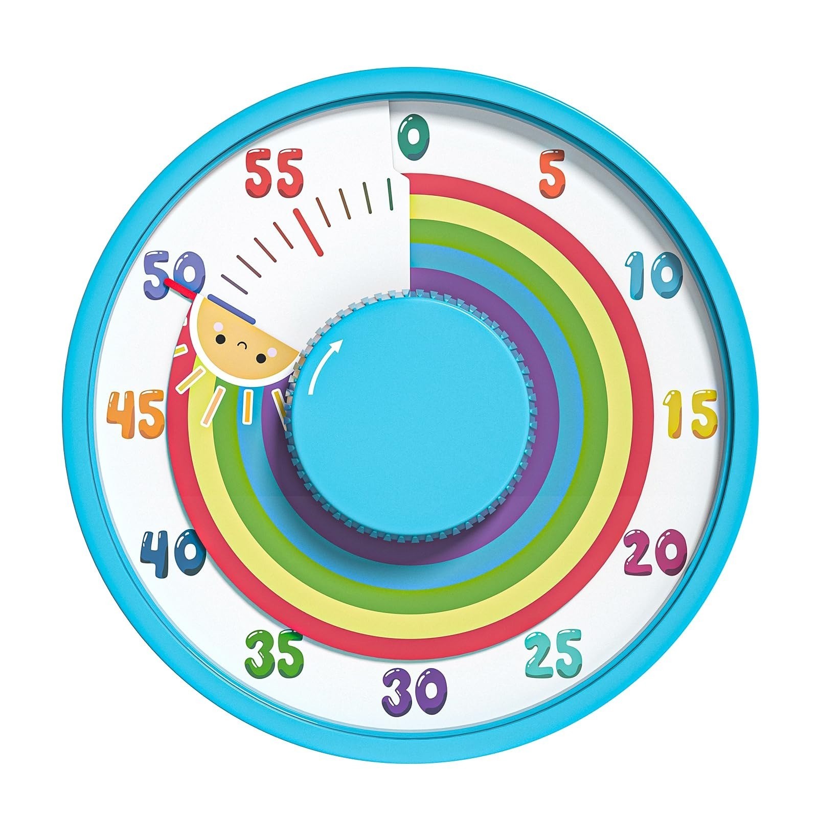 Secura 60-Minute Visual Timer - Mechanical Countdown Timer for Kids
