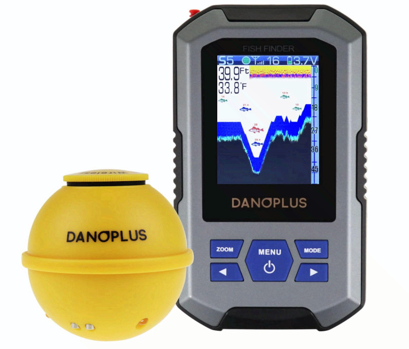 Wireless Portable Fish Finder, HD Display, 147 ft Depth Detection